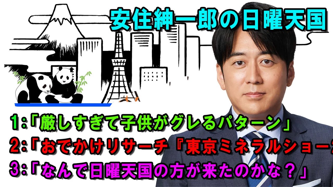 安住紳一郎の日曜天国 💩「厳しすぎて子供がグレるパターン」」🔴  出演者 :  安住紳一郎（TBSアナウンサー )中澤有美子 【睡眠用・作業用・ドライブ・高音質BGM聞き流し】【広告無し】