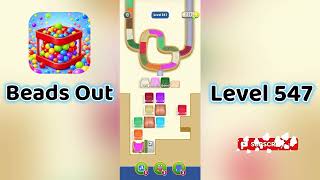🎮 Beads Out Level 547 Walkthrough 🧩 | Tricky Bead Puzzle Solution | Mini Boss