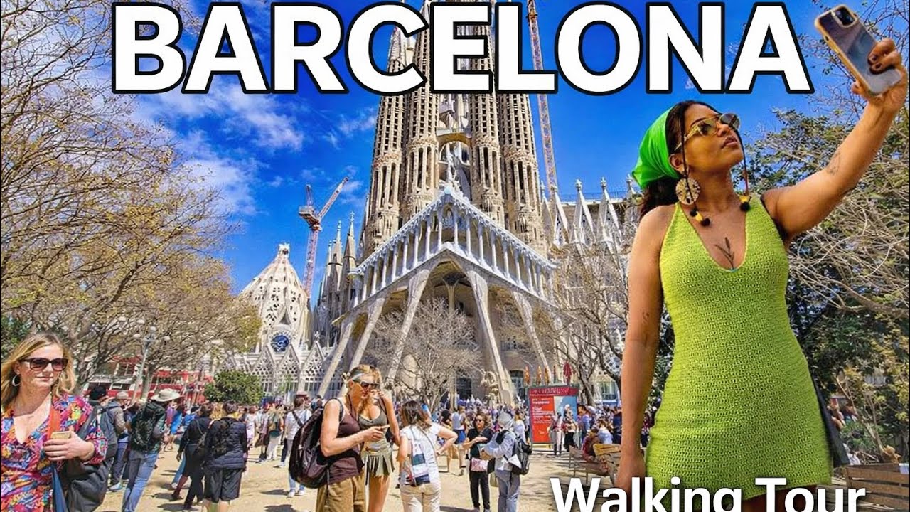 🌞 Sunshine & Happy People in Barcelona | Walking Tour Spainñ