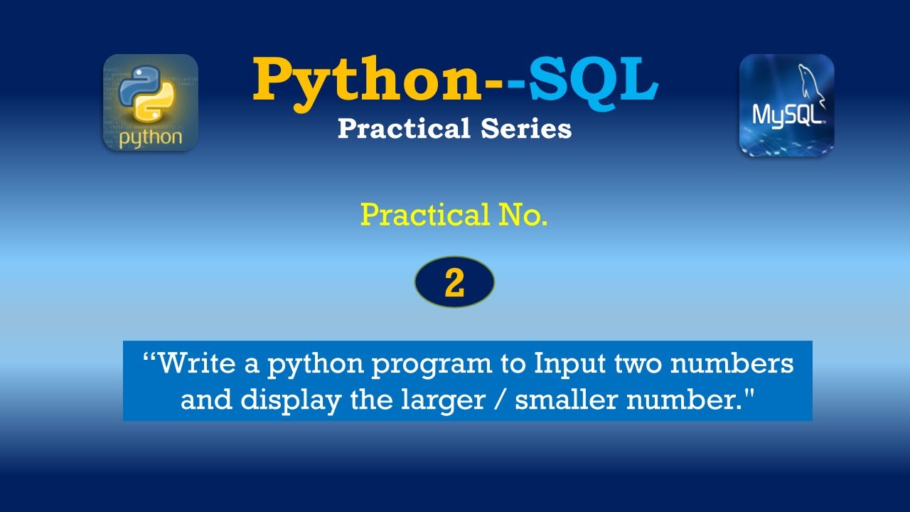 Practical No 2 | Python - SQL Practical Series | PrepFuture | Amit ...