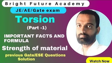 Torsion|strength of material for mechanical engineering|Gate questions solution|@brightfutureacademy
