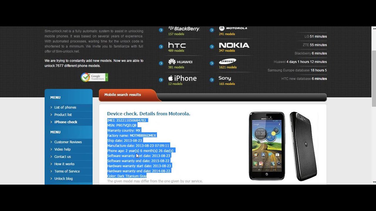 How to check Motorola warranty Motorola warranty checker YouTube