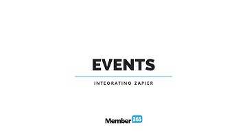 Events - Integrating with Zapier