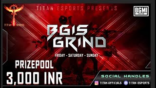 {WEEK 5 - DAY 1 } BGIS GRIND | FULL TRYHARD LOBBY | 12 MATCHES | JUST SKILLS 🤫| @TITAN.OFFICIALS