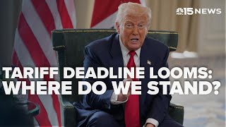 Tariff deadline looms as trade talks continue and negotations face potential setbacks