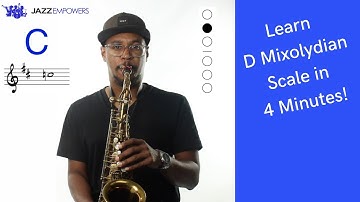 D Mixolydian Scale on Alto Saxophone (F Concert)