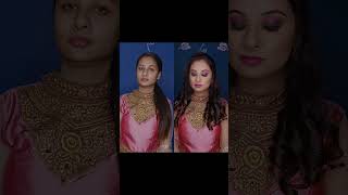 before after makeup#makeup #softglamlook #bridalmakeup #bride