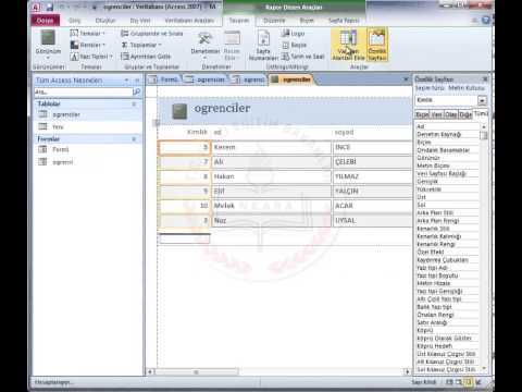 Access Otomatik Rapor Oluşturma
