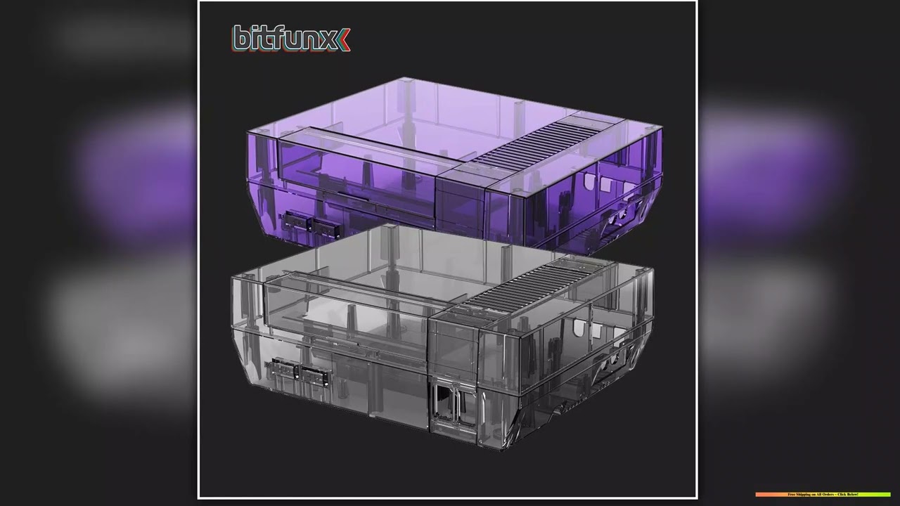 Bitfunx Transparent Game Console Replacement Shell Protective Housing Accessories For NES Nintendo