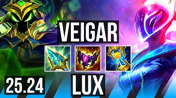 VEIGAR vs LUX (MID) | EUW Master | 25.24