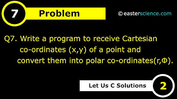 Write a c program to convert Cartesian co-ordinates into Polar Co-ordinates system | EASTER SCIENCE