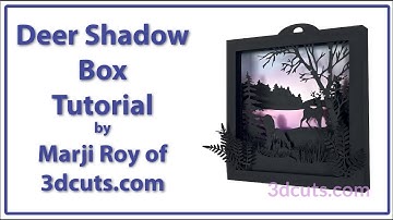 Deer Shadow Box Small Square tutorial