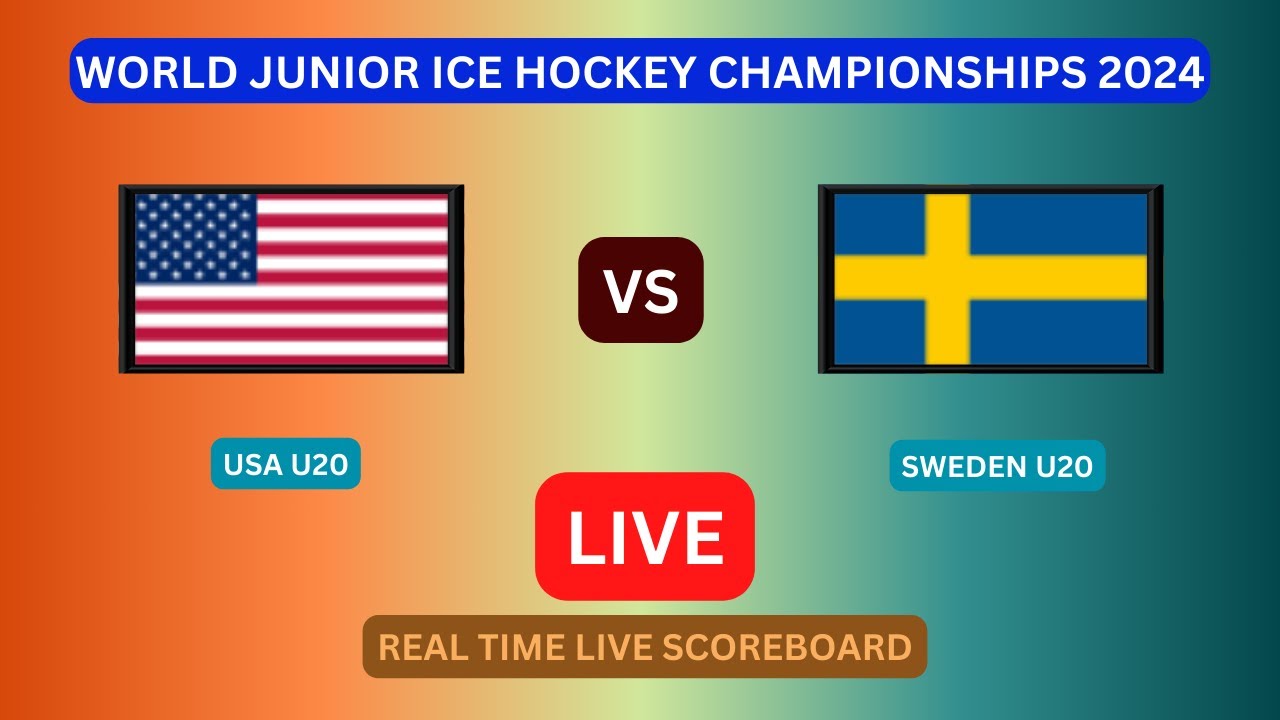 USA U20 vs Sweden U20 LIVE Score UPDATE Today 2024 IIHF World Junior