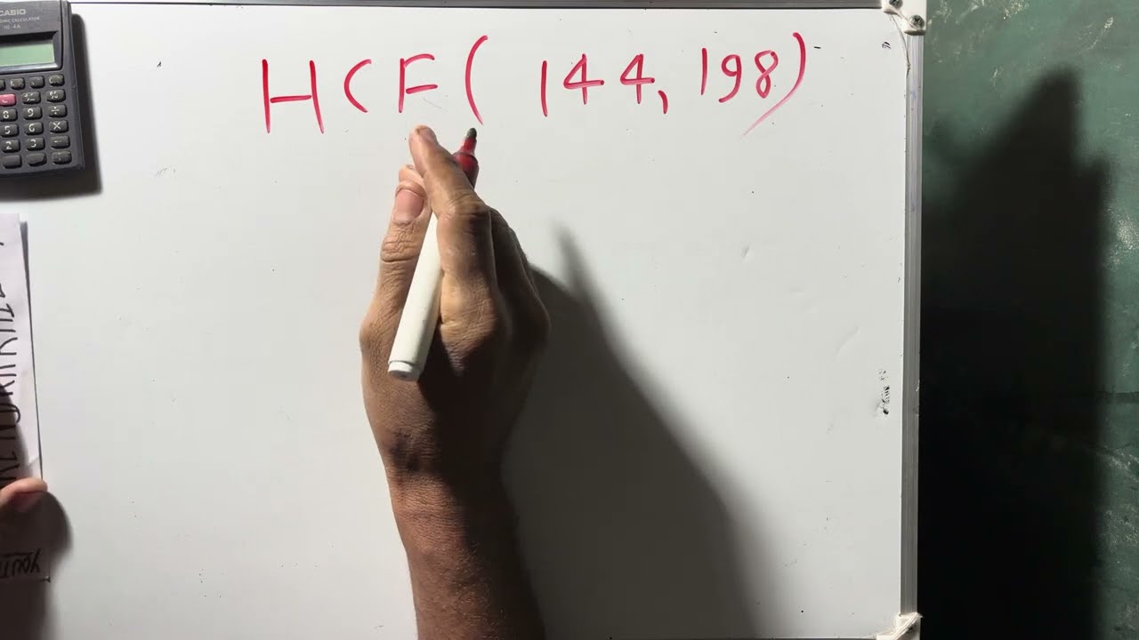 Find the hcf of 144 and 198 by the prime factorization method | lcm hcf | Maths | हिन्दी