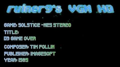 Solstice -NES Stereo 03 Game Over