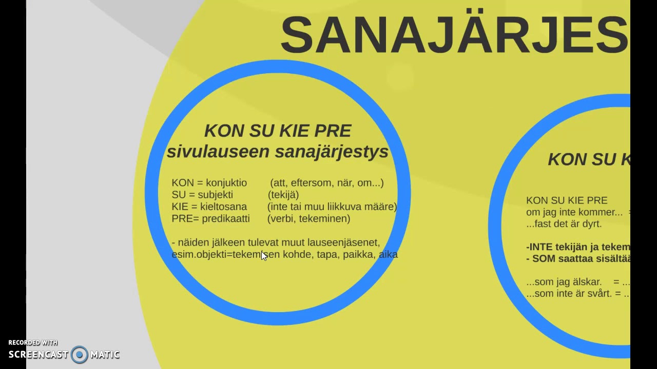 Sivulause ruotsi, pika