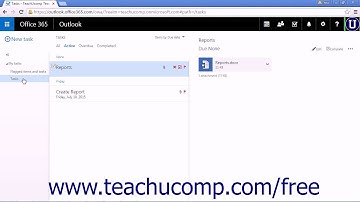 Outlook Web App Tutorial Viewing Tasks and Flagged Items 2015 Microsoft Training