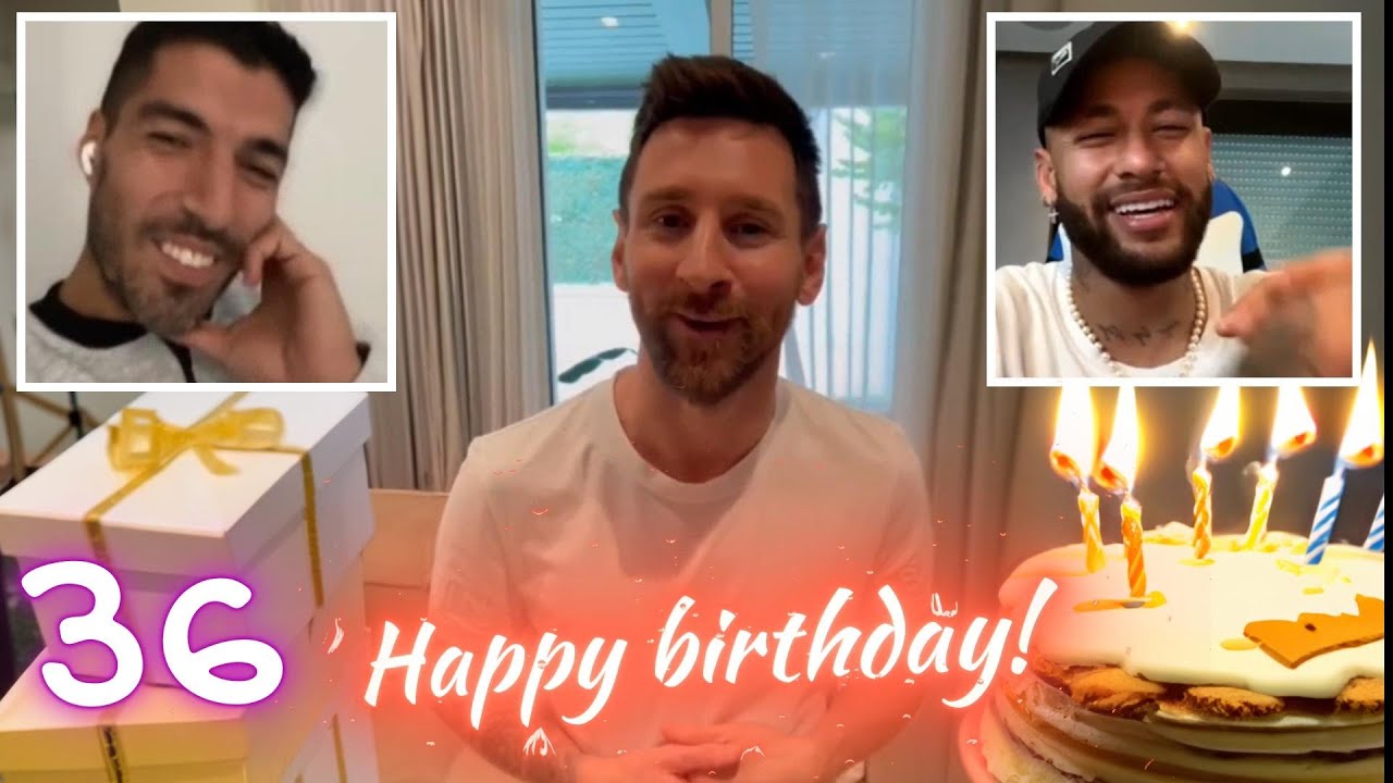 Messi received 36th birthday presents from Busquets Neymar and Suarez
