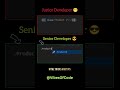 Junior vs Senior Developer 😂 | HTML Trick You Should Know