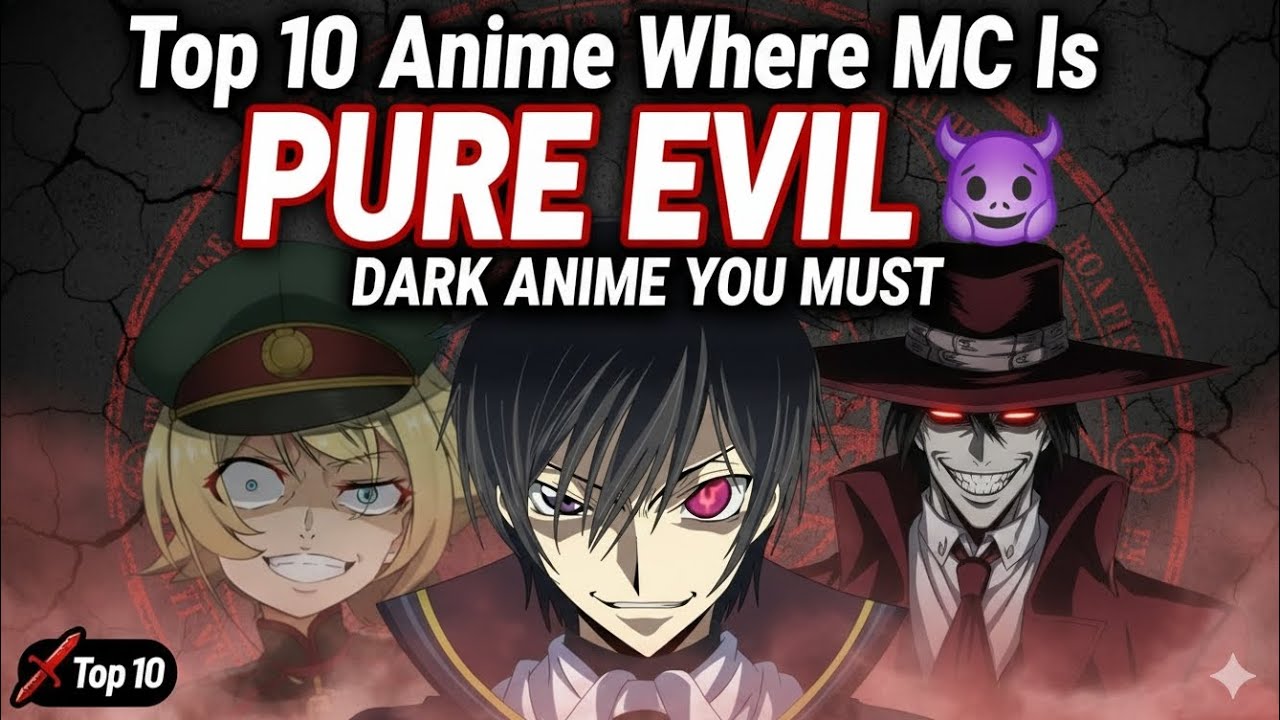 10 Anime Where MC Is Pure Evil 😈 | Dark Anime You Must Watch (Hindi)