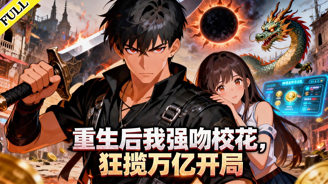 【FULL】《重生後我強吻校花，狂攬萬億開局》完整版！重生強吻校花，萬億到手！小夥直接買爆全服，唯一職業、神級寵物全配齊。帶着老婆從貧民窟砍到上城區，暗牧跪了，霸者倒了，神龍排隊喊大哥。#動漫 #冒險