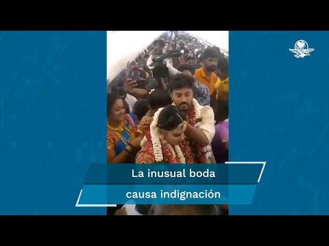 Masiva boda en pleno vuelo sin medidas antiCovid, desata investigación en la India