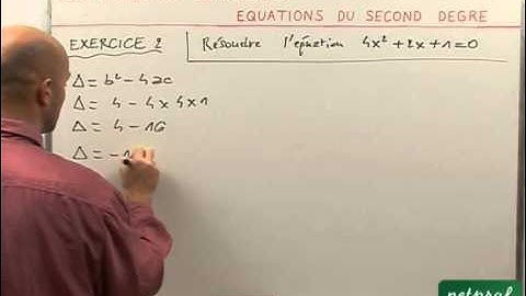 47 Nombres complexes : Equations du second degré