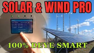 How perfectly small Deye 5 kW hybrid inverter manages solar and wind, if both are shooting high!