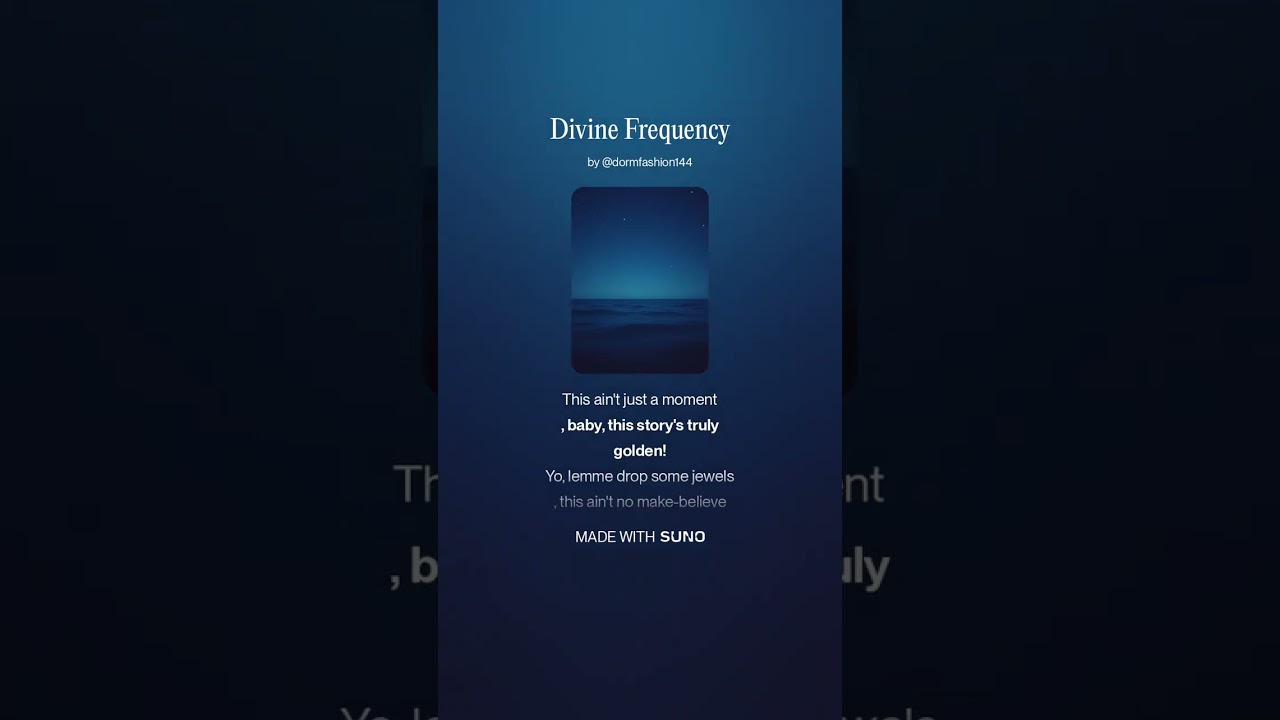 Watch Divine Frequency 1 #higherfrequency #theothersideofmakebelieve #musicgenre #music #lyrics on YouTube Watch Divine Frequency 1 #higherfrequency #theothersideofmakebelieve #musicgenre #music #lyrics on YouTube