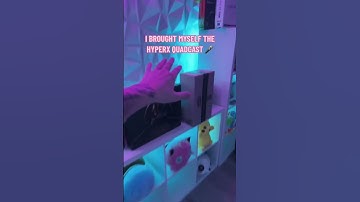 I brought the HyperX Quadcast and I love the RBG effects for my gaming room! #gaming #livestream