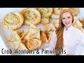 Crab Wontons and Pinwheels - EASY Seafood Appetizer!