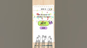 BRAIN TEST LEVEL 73 : Press the button 100 times.