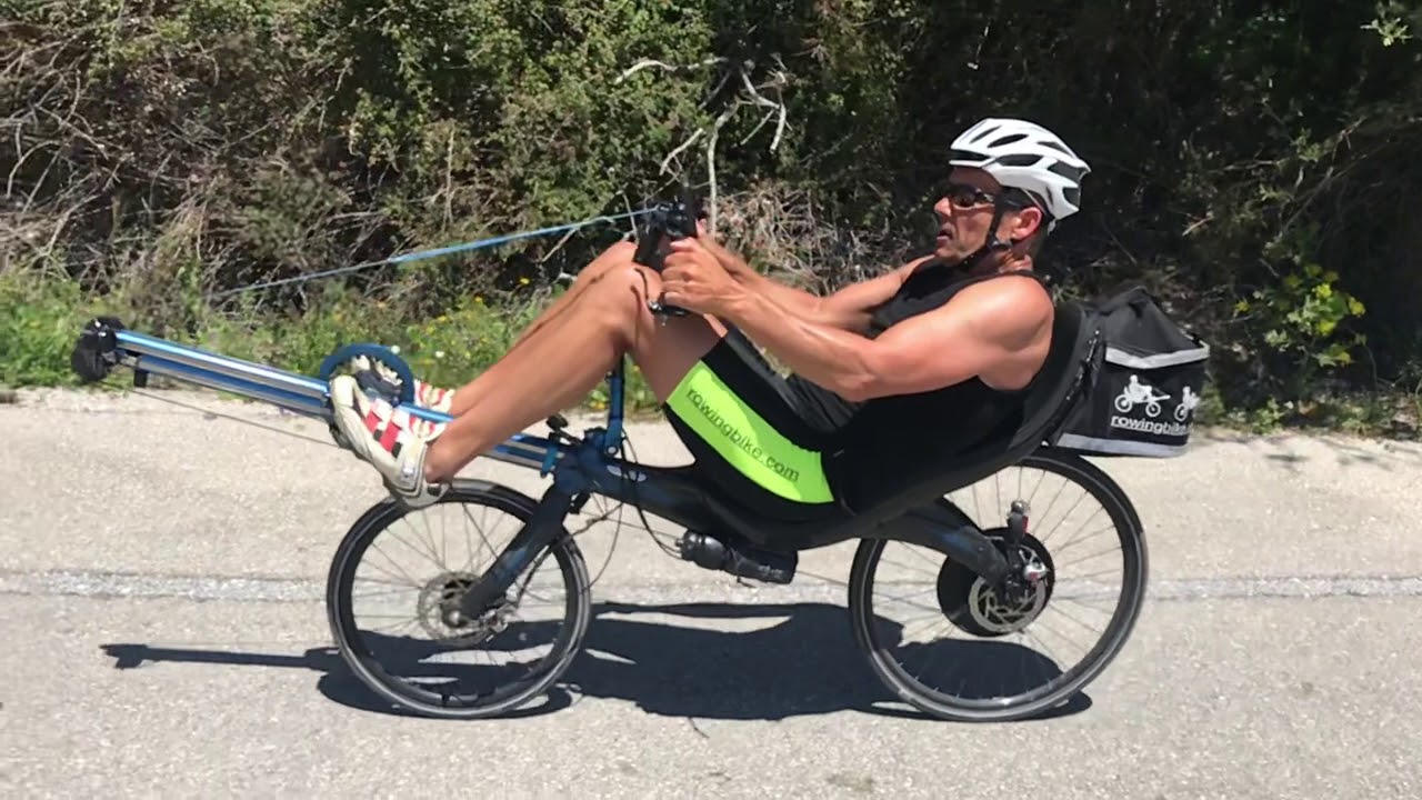 Rowingbike stroke demonstrated by Fred
