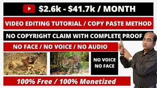 Earn 😱 $41.7k/month Copy Paste ANIMAL Videos | copy paste video on youtube and earn money