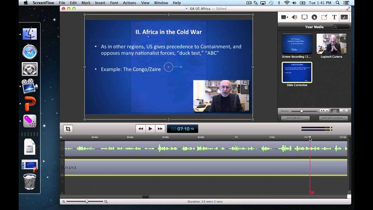 Screenflow: Correcting a PowerPoint Slide and Importing Images