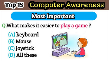 Top 15 most important computer Gk questions||computer awareness mcqs||computer Gk||computer basics||