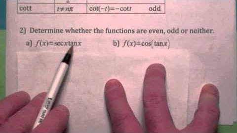 142 Section 5.2 (part two) The Trigonometric Functons