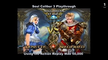 Soul Calibur 3 Lynette Playthrough using the Action Replay Max 50,000 cheat codes for Ps2 :D #Sony