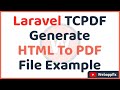 Laravel PDF Tutorial | TCPDF Laravel | Laravel TCPDF Example | Laravel TCPDF Tutorial | PDF Example