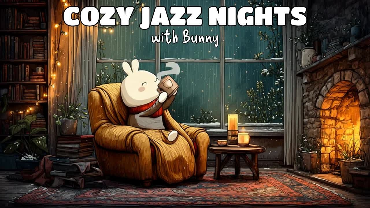 Cozy Winter Night Ambient Music 🌨️ Relaxing Jazz Piano for Sleep, Study & Focus