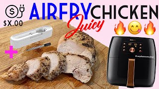 How to airfry perfect juicy chicken breast in Philips Air Fryer XXL + electricity consumption $0.16