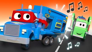 The siren truck -  Carl the Super Truck - Car City ! Cars and Trucks Cartoon for kids