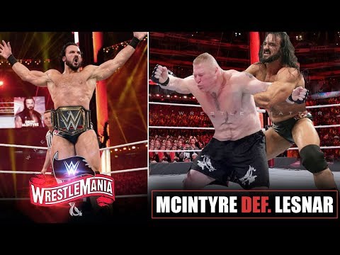 Drew McIntyre WINS WWE Championship def. Brock Lesnar!? - WWE Wrestlemania 36 Predictions Highlights
