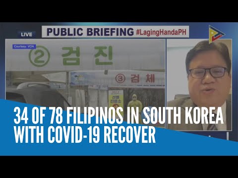 34 of 78 Filipinos in South Korea with COVID-19 recover