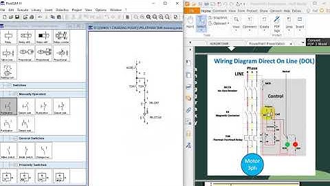 Praktek kontrol motor DOL dengan Fluidsim