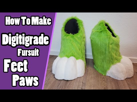 How To Make Digitigrade Fursuit Feet Paws | Fursuit Tutorial + PDF Pattern