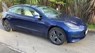 Encore une Tesla RARE chez GME Cars ?? Model 3 LR Bleue Intérieur BLANC