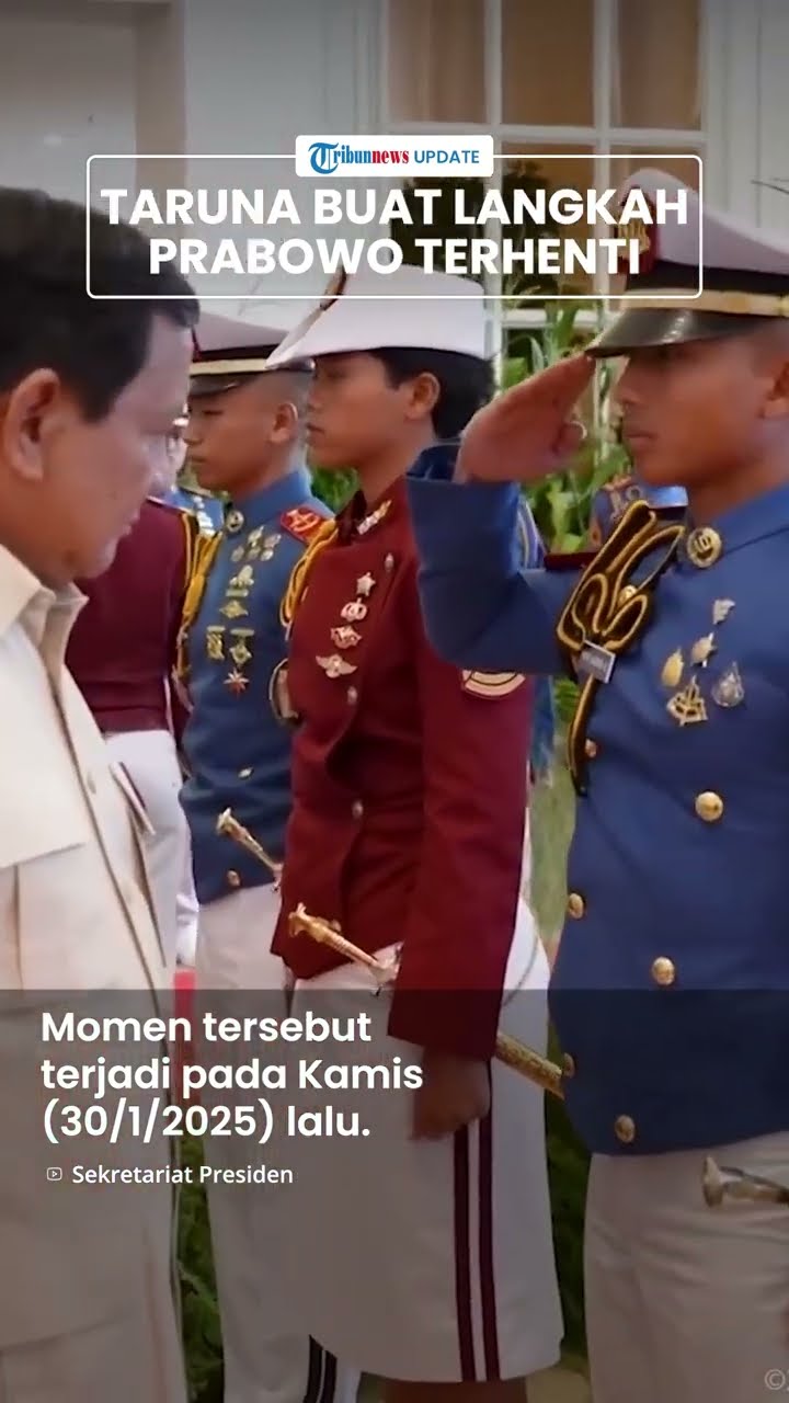 Viral, Presiden Prabowo Tiba-tiba Berhenti Depan Taruna Muda Polisi dan TNI, Sempat Tunjuk Hal Ini