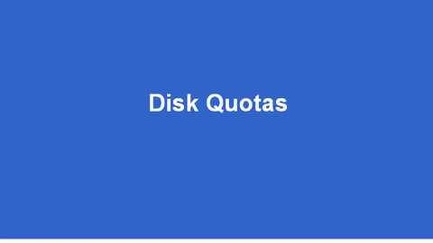 Win2003   Disk Quotas