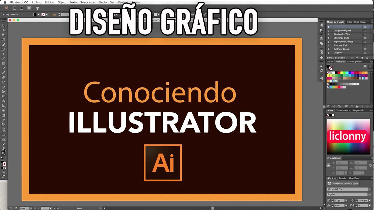 Diseño Gráfico Tutorial. ¿Cómo conocer Illustrator?. liclonny